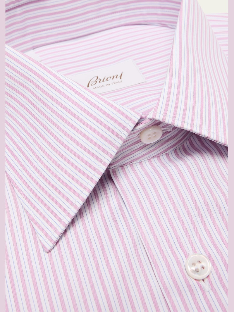Brioni Men's Cotton Multi-Stripe Dress Shirt outlook