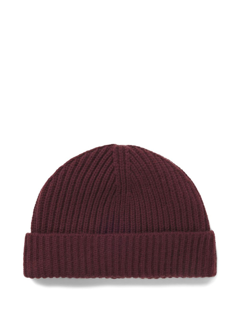 BOSS ribbed beanie hat outlook