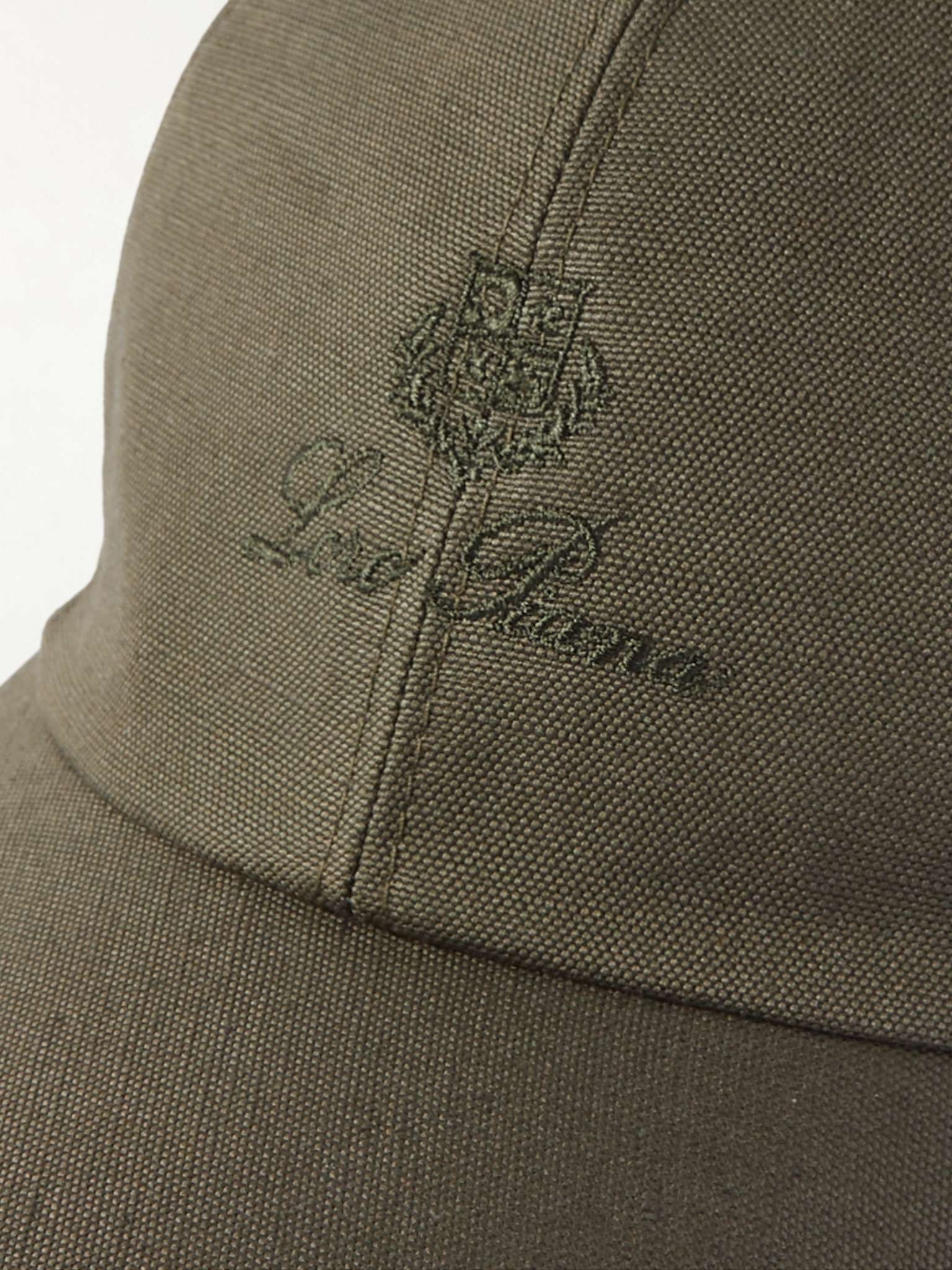 Logo-Embroidered Cotton and Linen-Blend Baseball Cap - 4