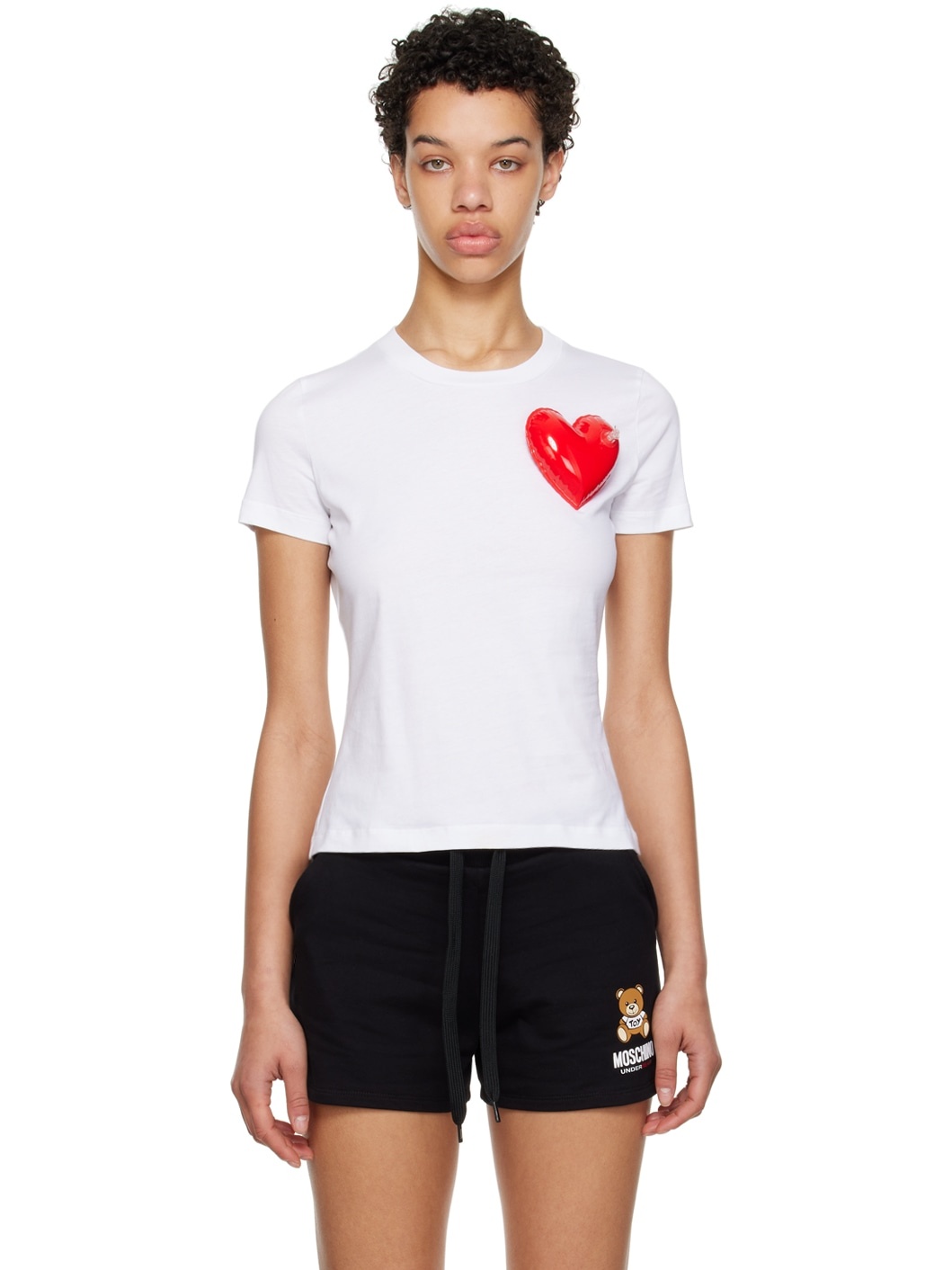 White Inflatable Heart T-Shirt - 1