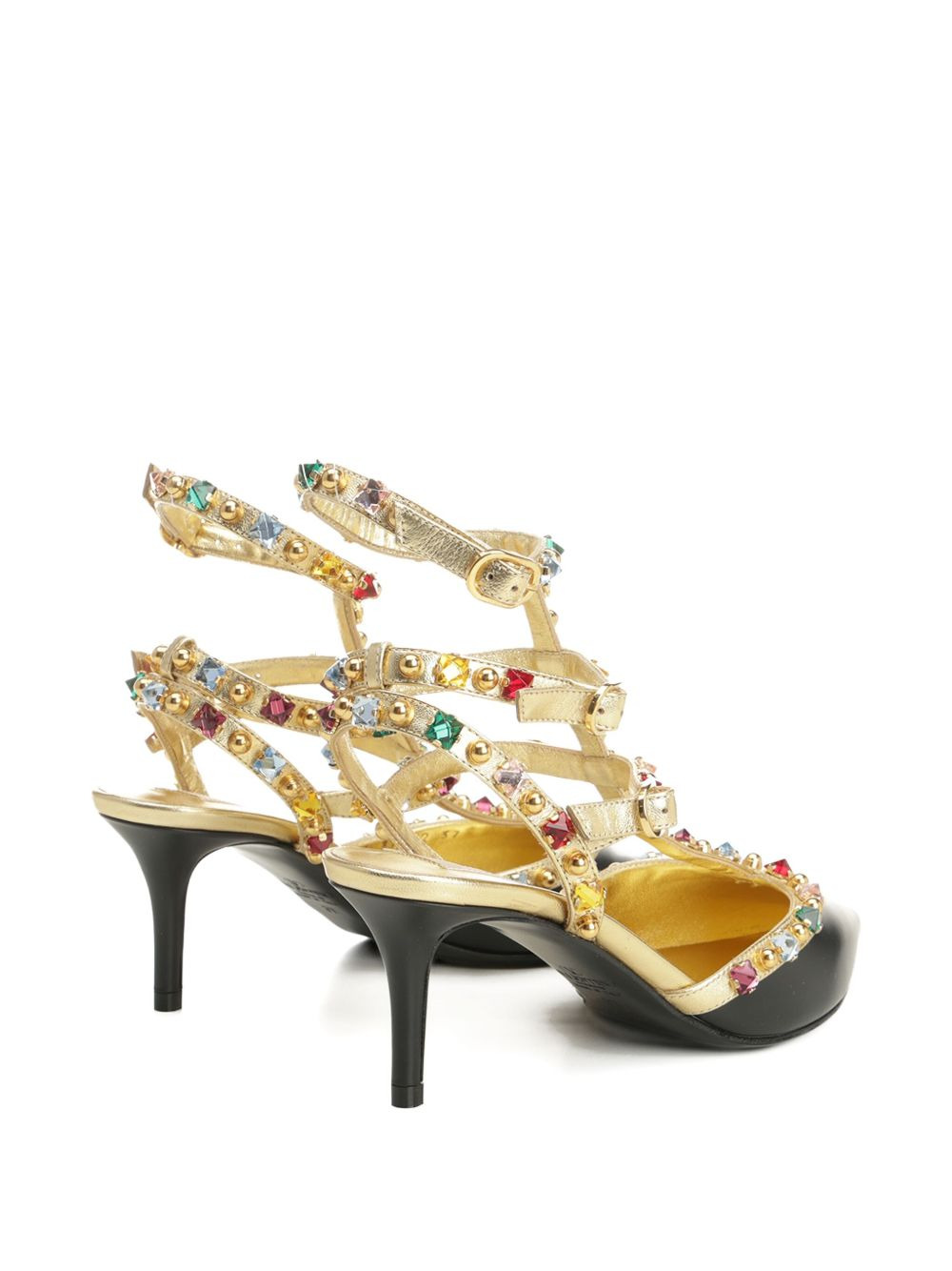 embellished T-bar sandals - 5