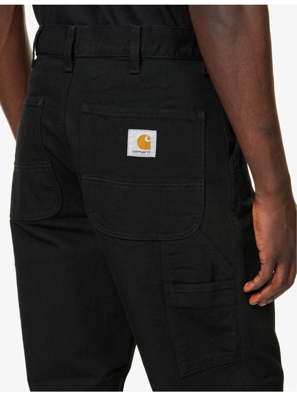 Brand-Patch Straight-Leg Regular-Fit Cotton-Canvas Trousers - 6