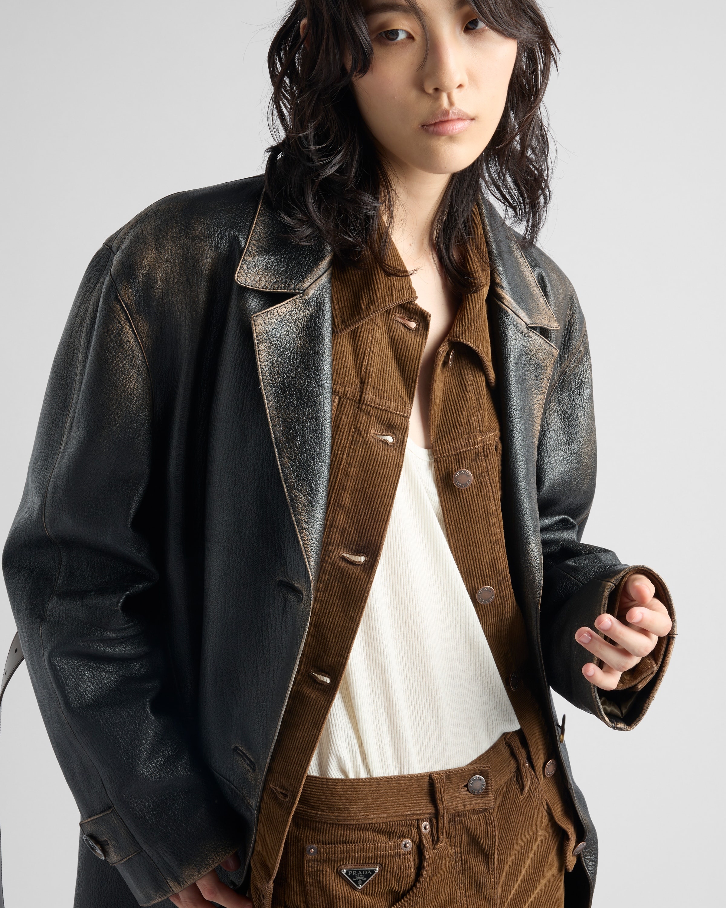 Corduroy blouson jacket - 3