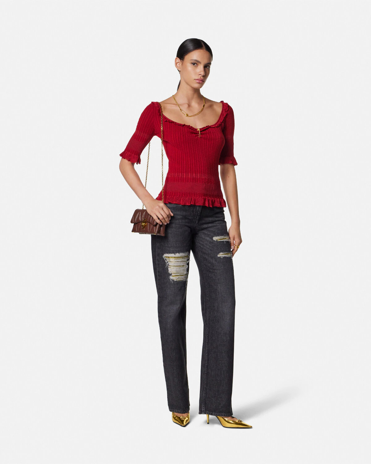 Safety Pin Knit Top - 2