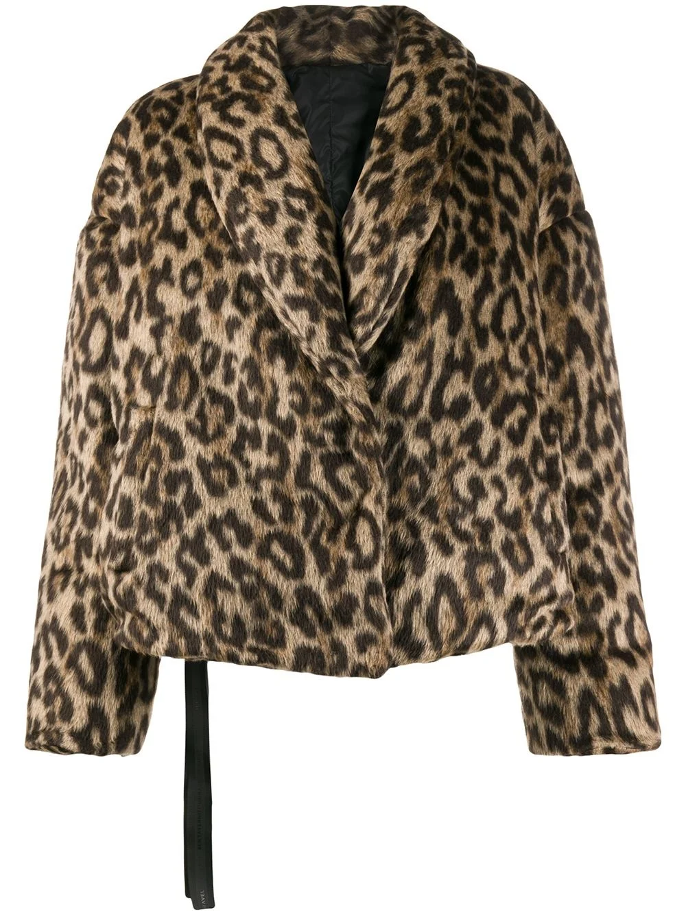 leopard-print down jacket - 1