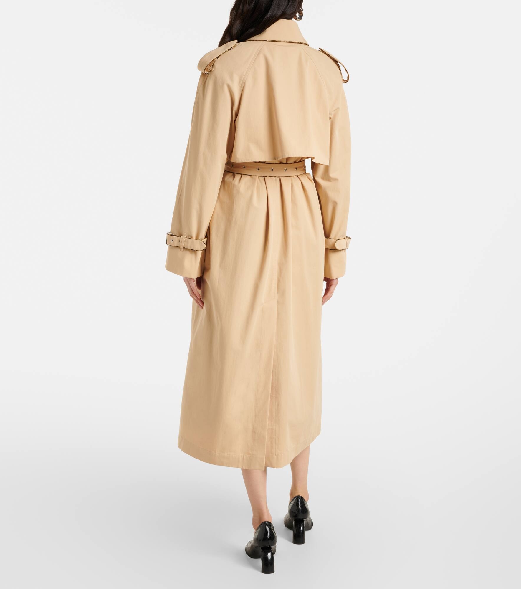 Cotton poplin trench coat - 3