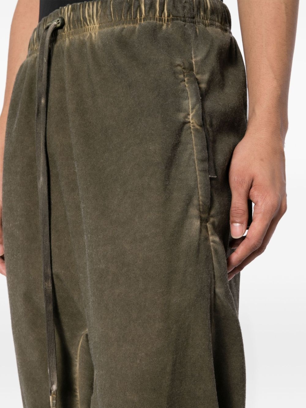 drop-crotch drawstring trousers - 5