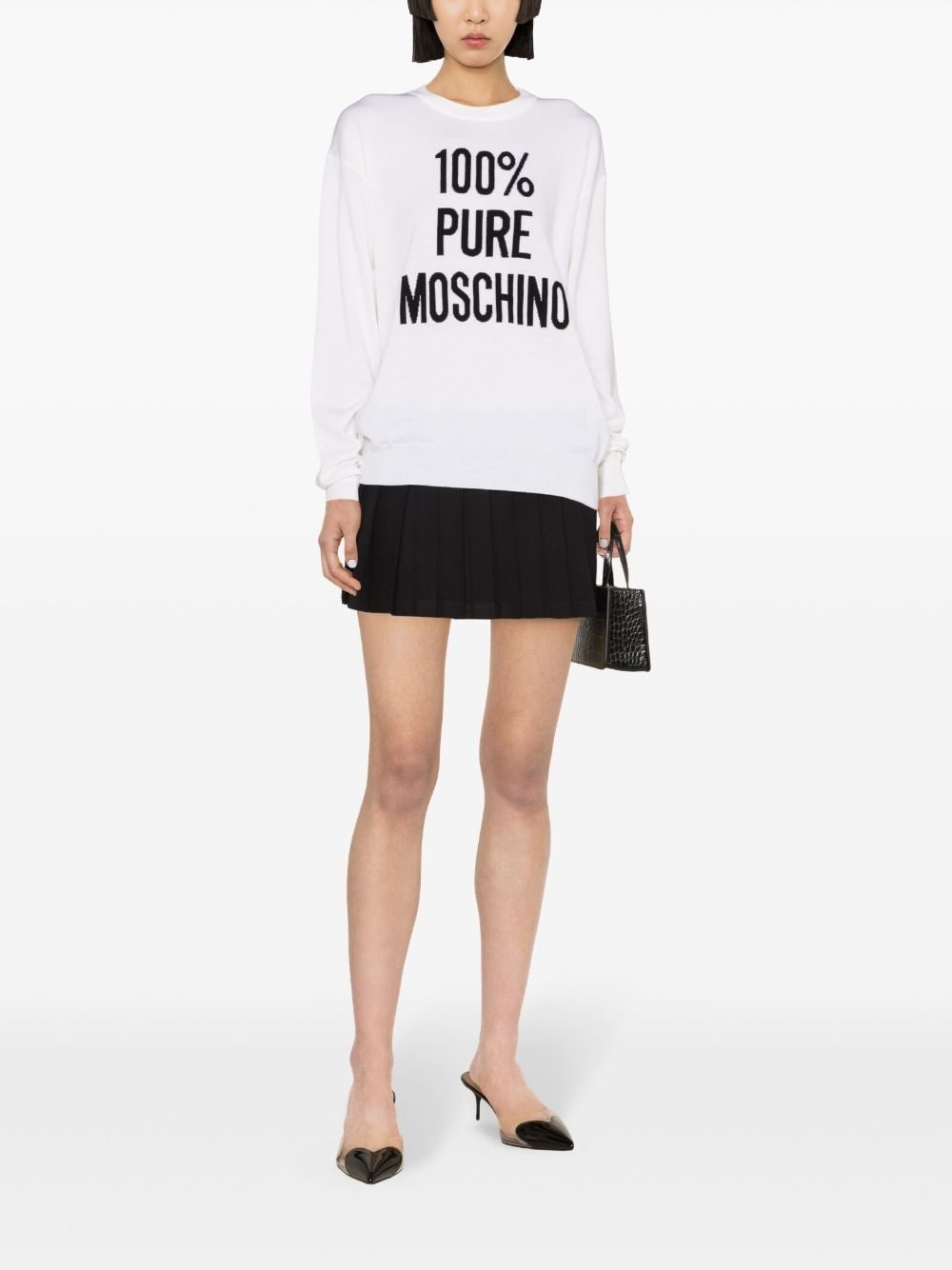 slogan intarsia-knit jumper - 2