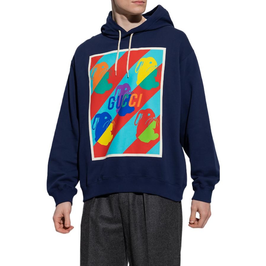 Gucci Navy Printed Sweatshirt