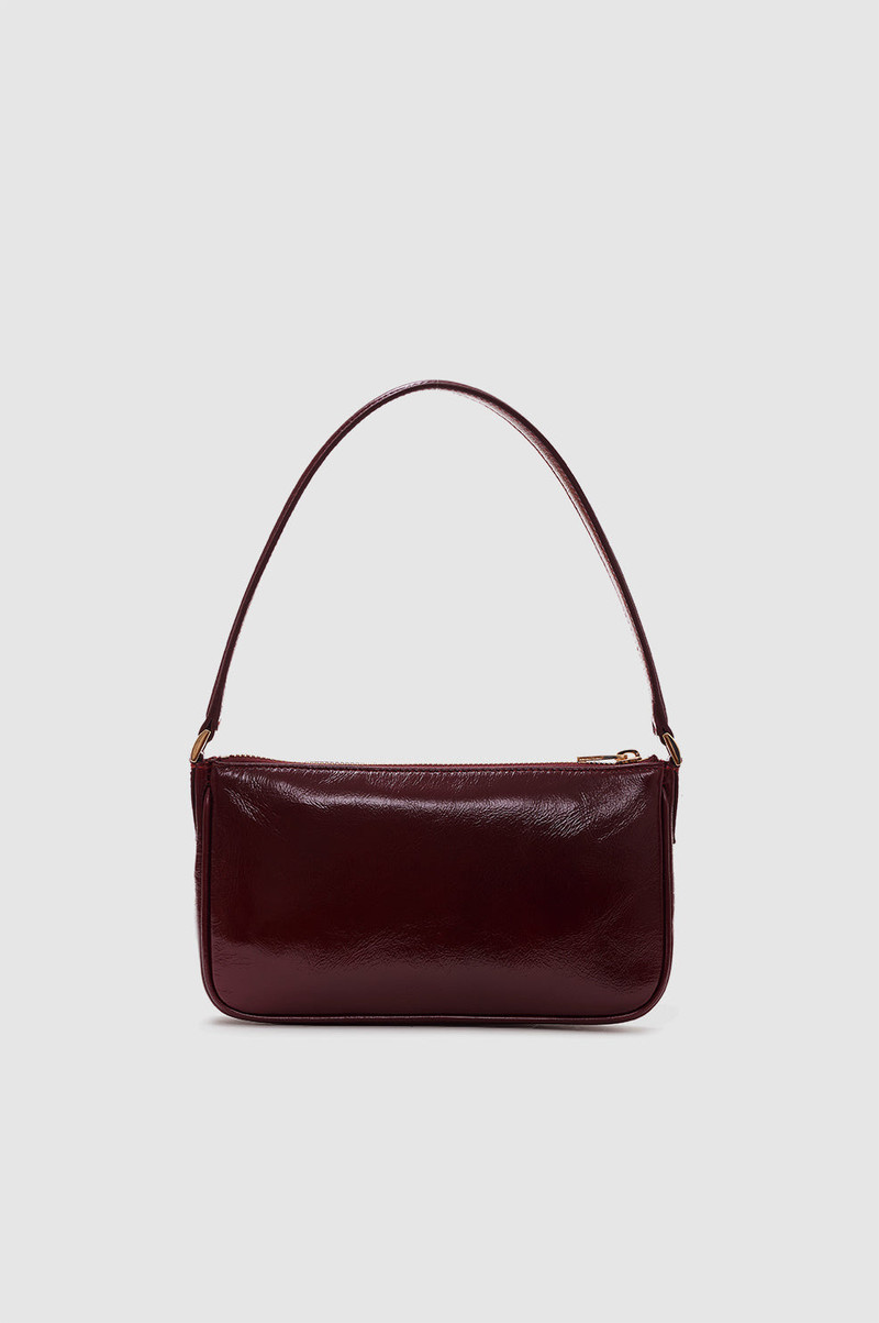 Mini Elly Bag - Oxblood Crinkled Patent 3