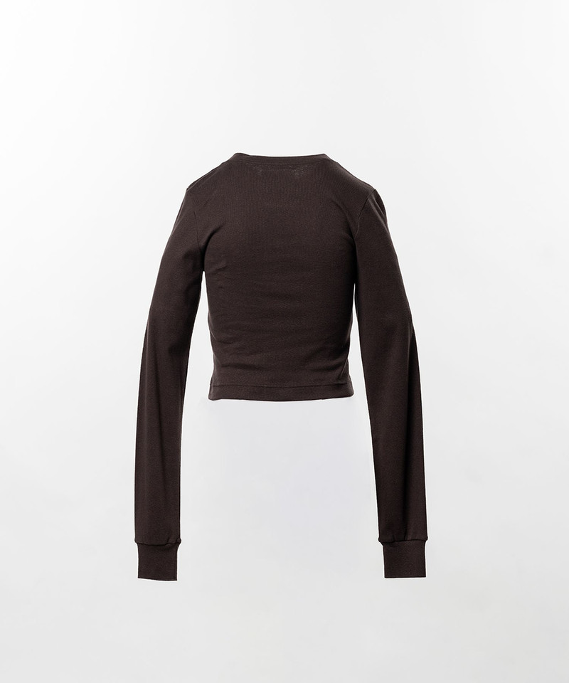 V-Neck Cropped Long Sleeve T-Shirt 27