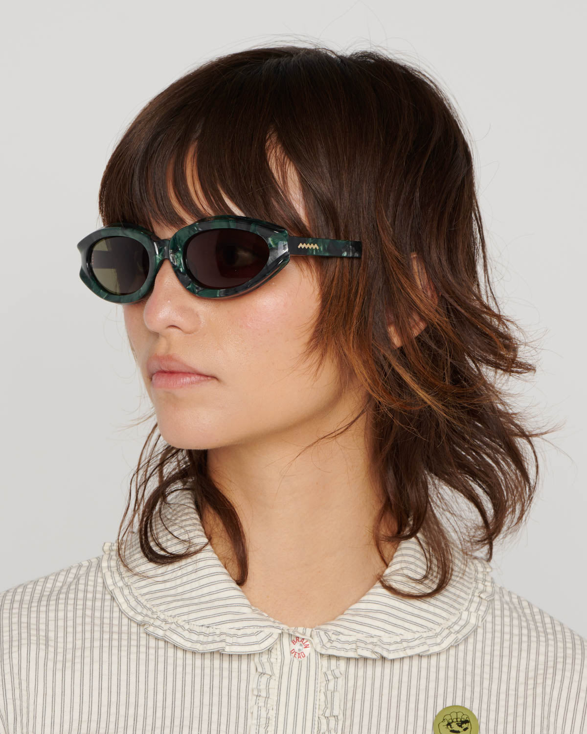 Shyne Post Modern Primitive Eye Protection - Green Pearl - 2