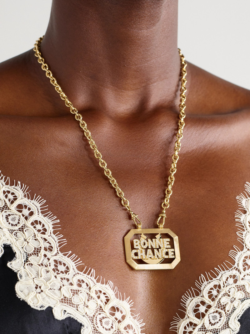 MARIE LICHTENBERG Bonne Chance Scapular 18-karat Gold Diamond Necklace outlook