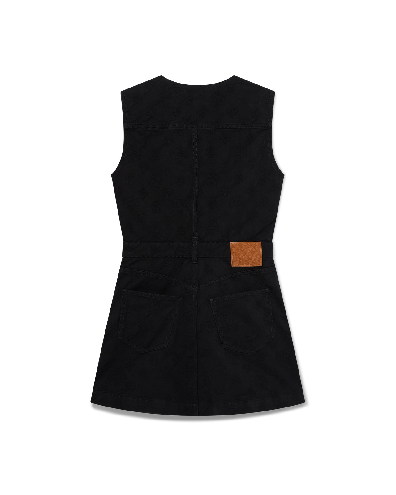 Denim Monogram Zip Dress | Casablanca Paris - 6