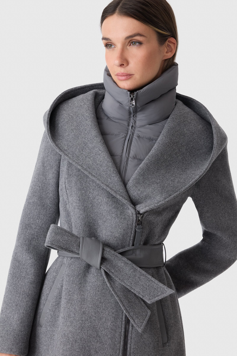 SHIA-SLB 2-in-1 double-face wool coat with removable bib 6