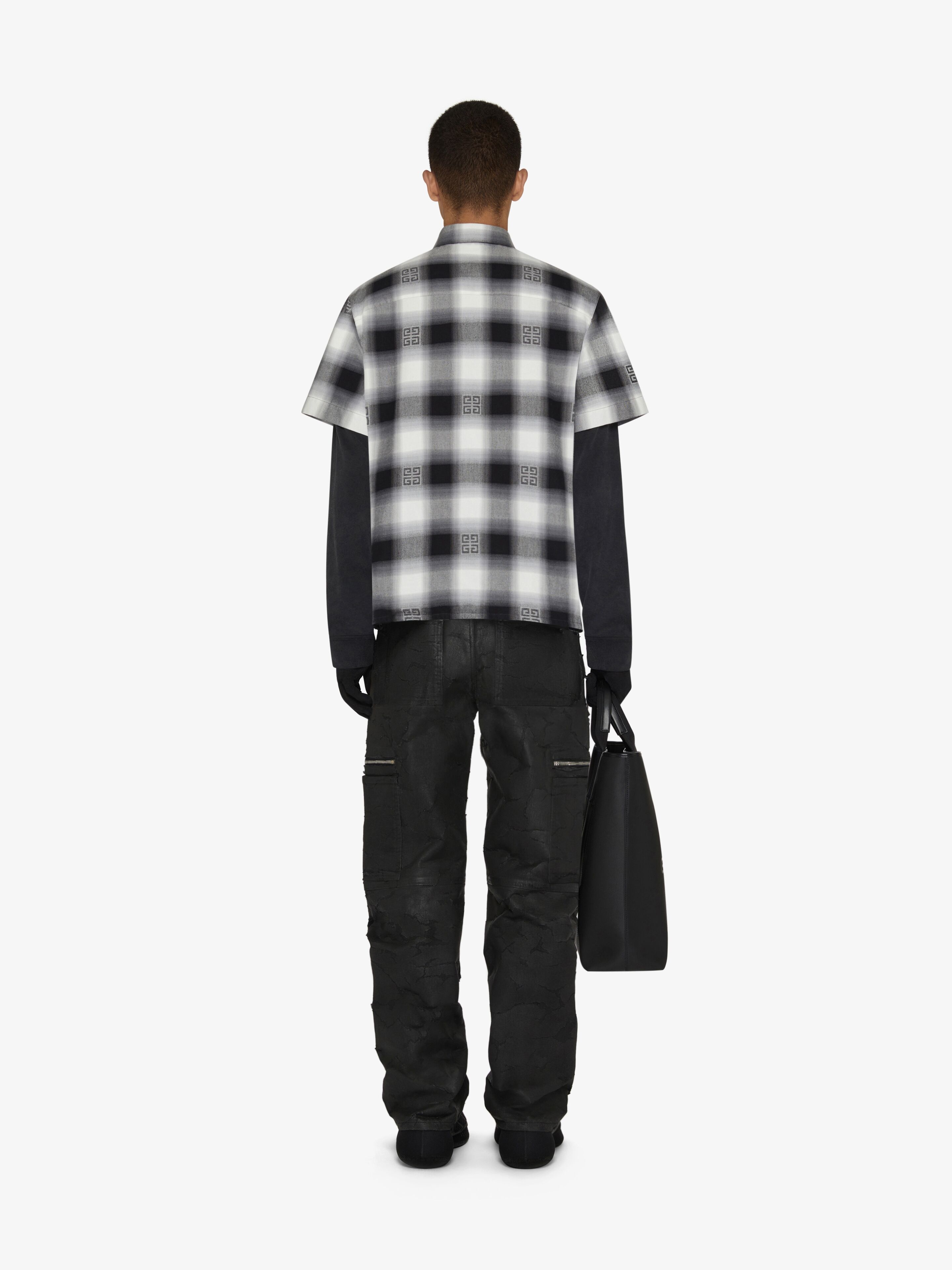 OVERSIZED SHIRT IN 4G CHECKED FLANNEL - 4