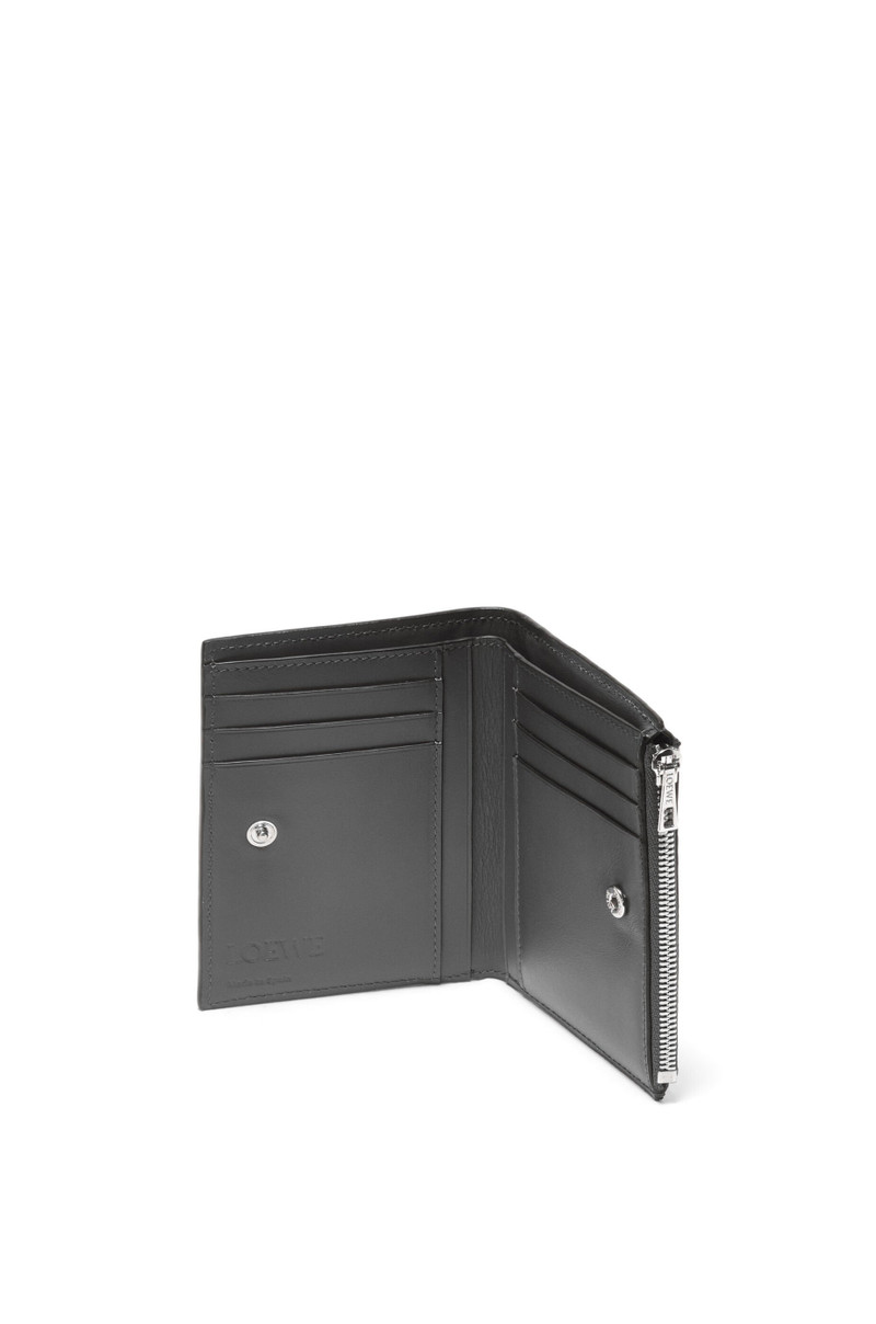 Slim compact wallet in soft grained calfskin 3