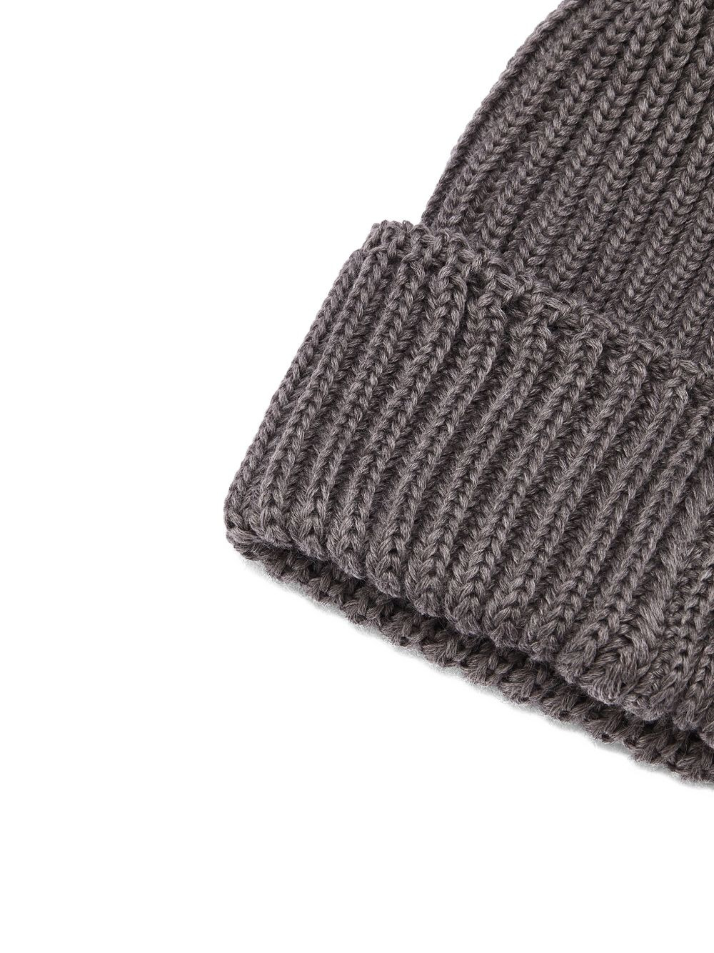 ribbed-knit butterfly-embroidery beanie - 4