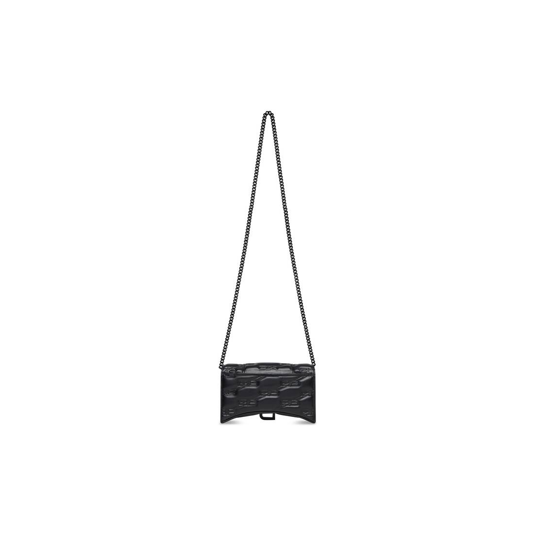 Women's Hourglass Wallet With Chain Bb Monogram in Black - 5