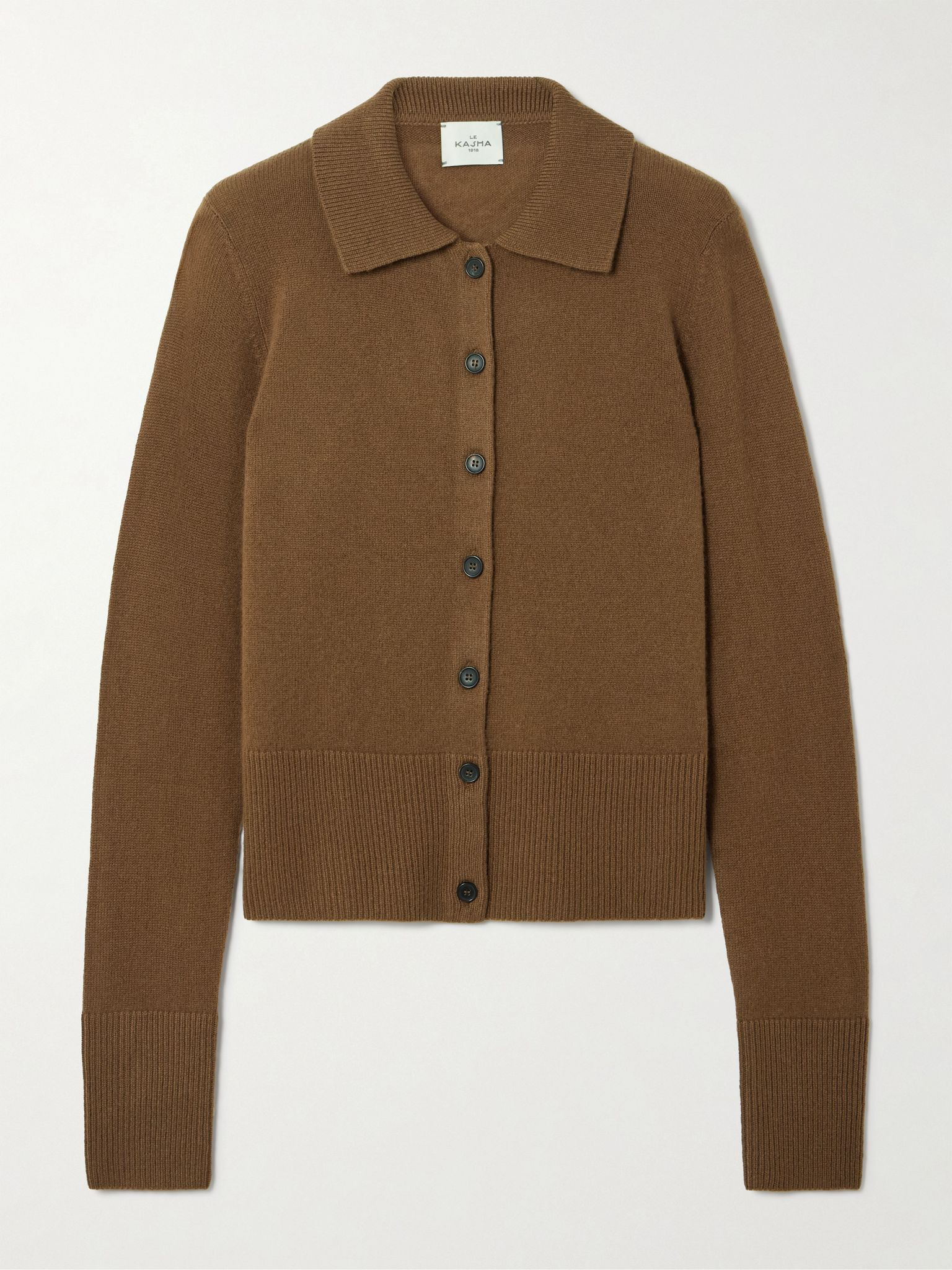 Fraga organic cashmere cardigan Brown - 1