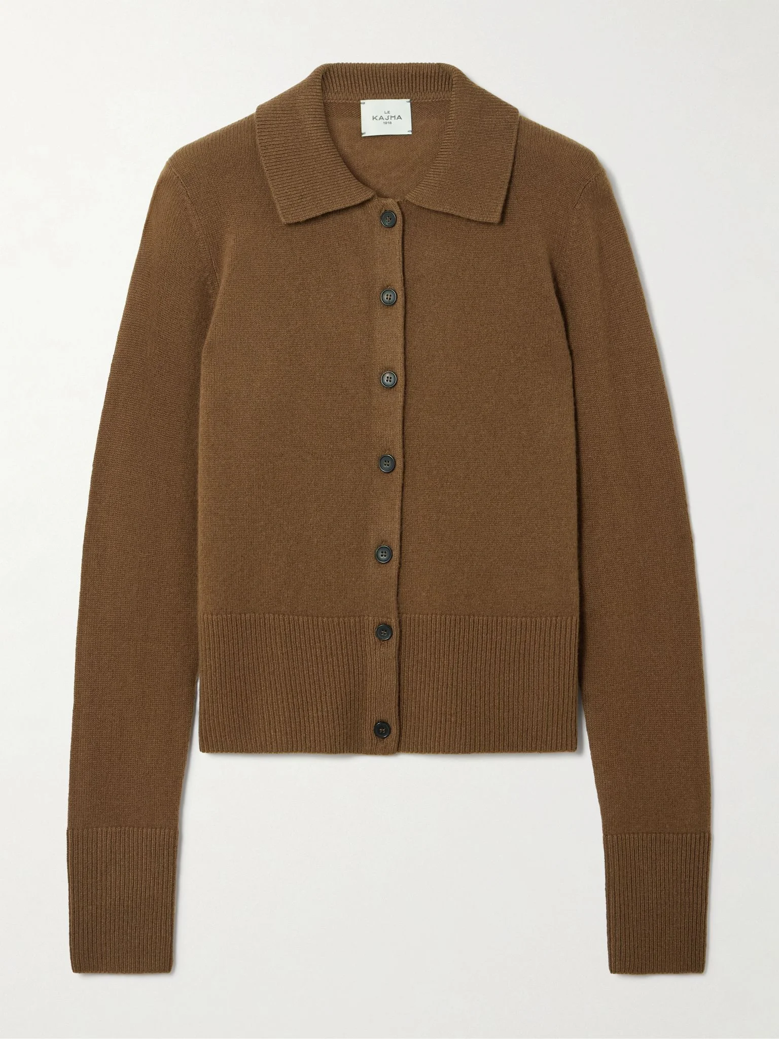 Fraga organic cashmere cardigan Brown - 1