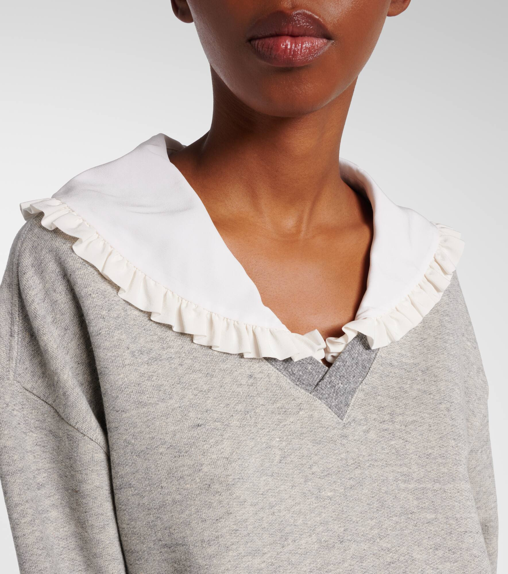 Cotton-blend French Terry sweatshirt - 4
