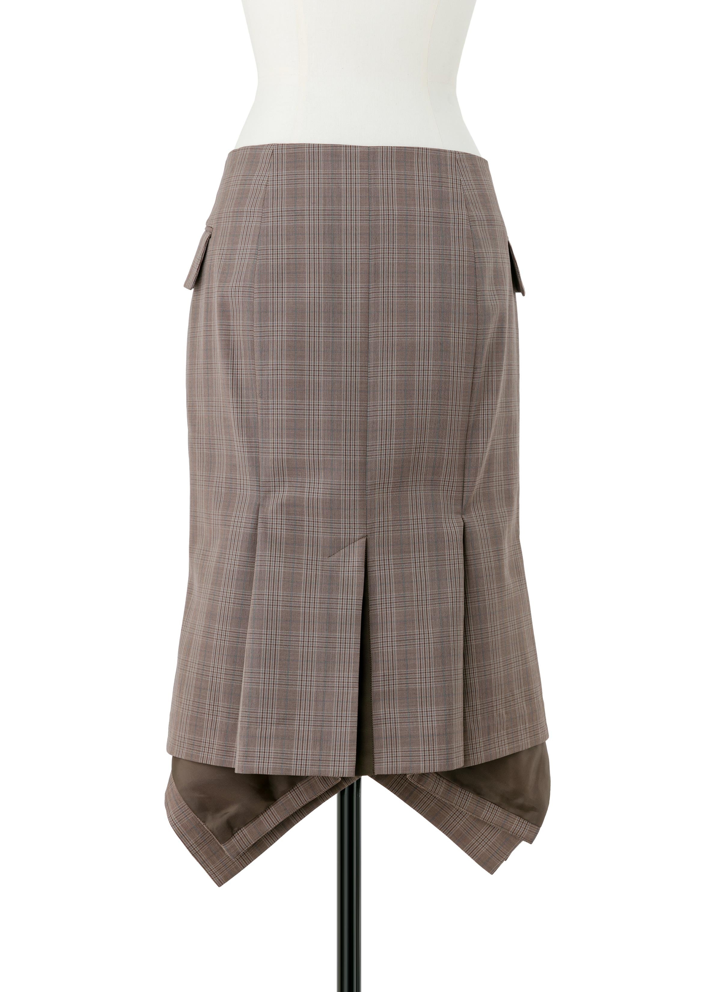 Wool Silk Suiting Skirt - 3