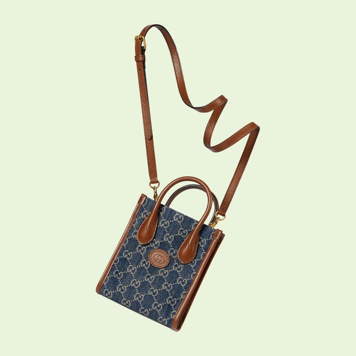 Mini tote bag with Interlocking G - 6