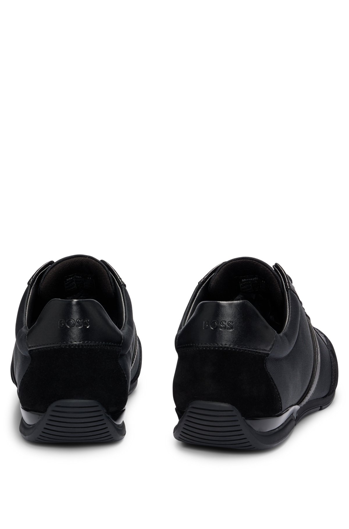 MIXED-MATERIAL TRAINERS WITH SUEDE AND FAUX LEATHER - 5