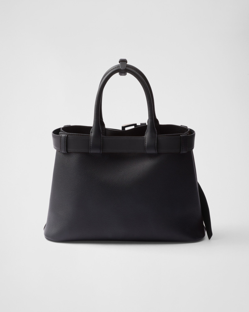 Prada Buckle medium leather handbag with belt 4