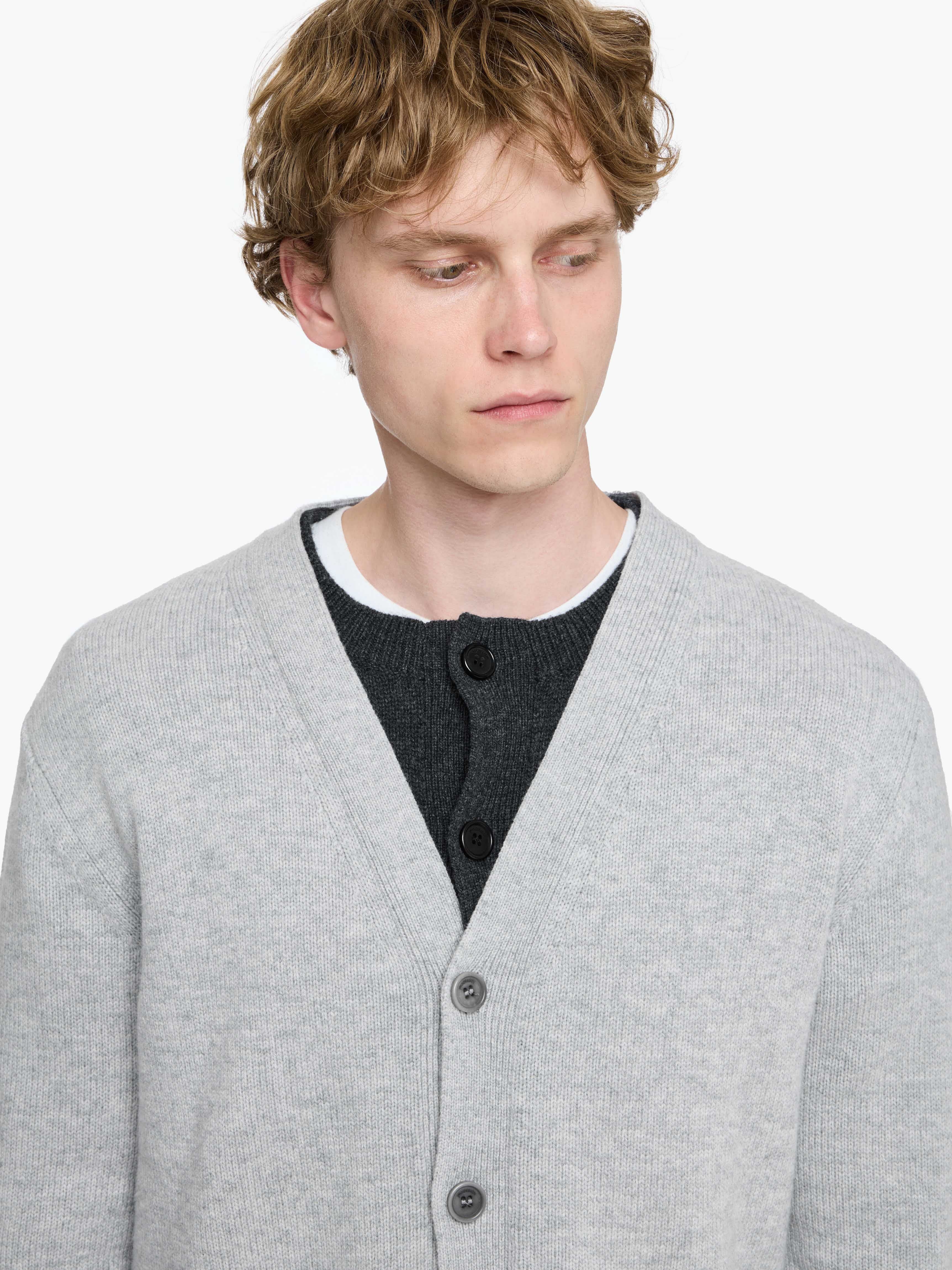 CONTRAST LAYERED CARDIGAN - 5