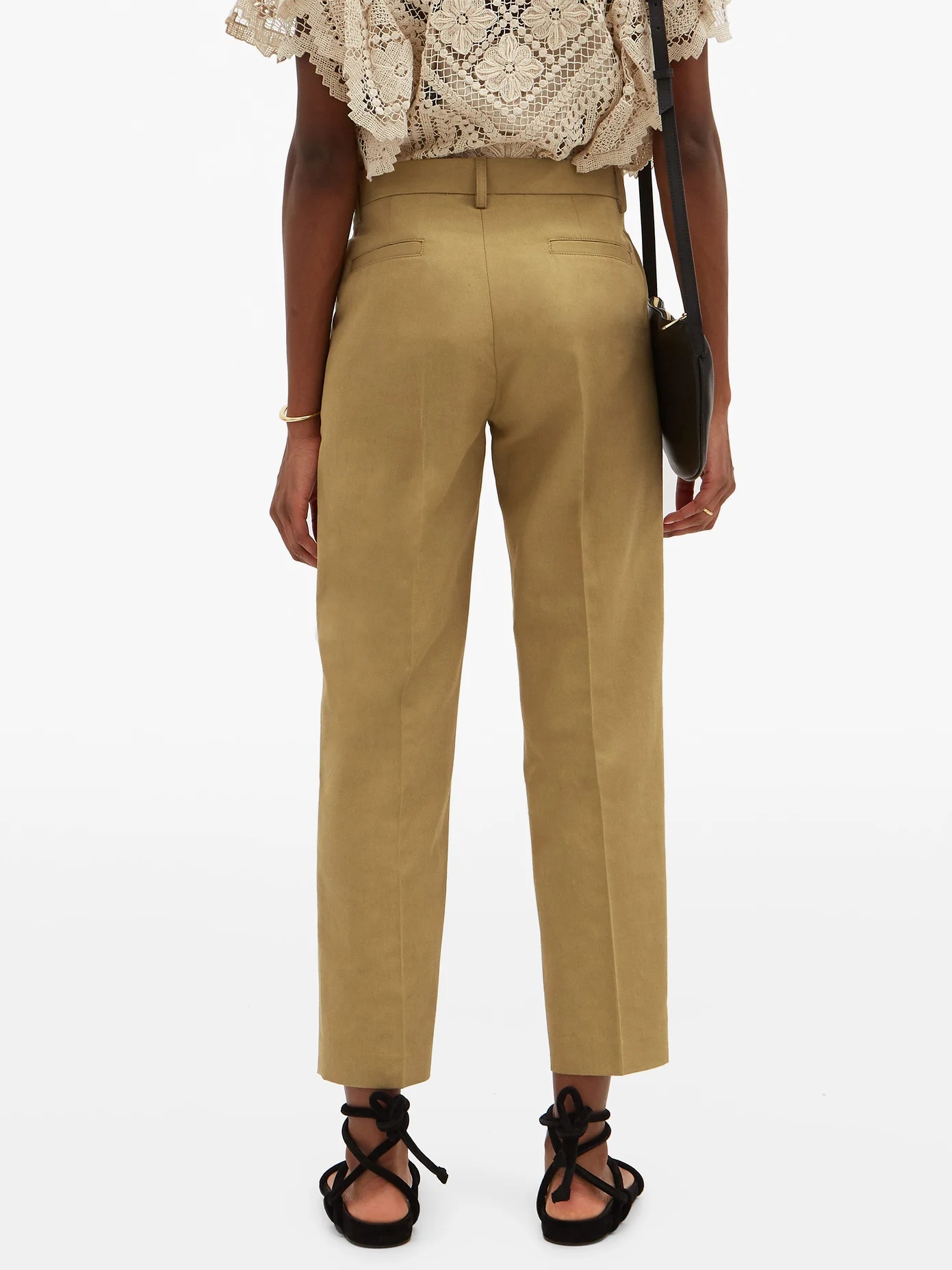 Raphaelle cropped cotton-blend gabardine trousers - 5