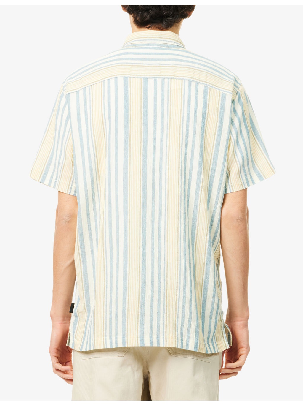 Stripe-Print Short-Sleeve Cotton Shirt - 4