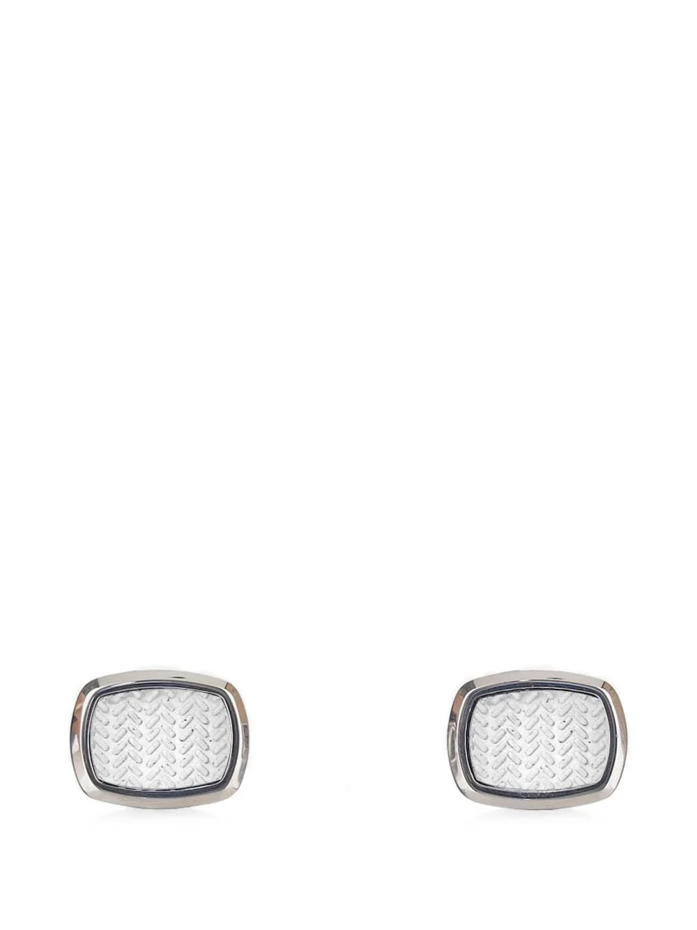 textured rectangle cufflinks - 1