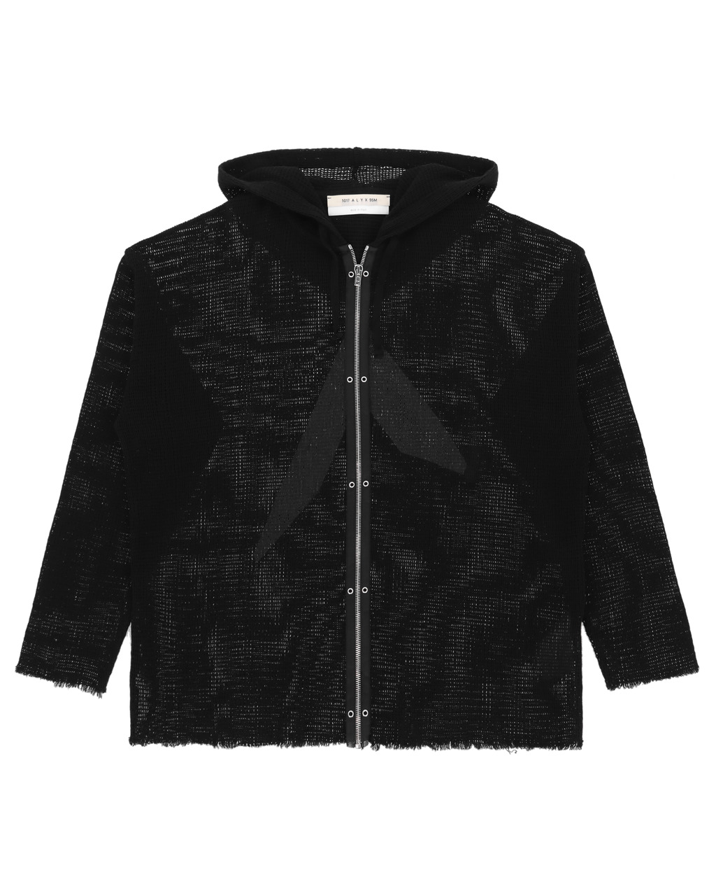 ZIP-UP MESH HOODED L/S TOP - 1