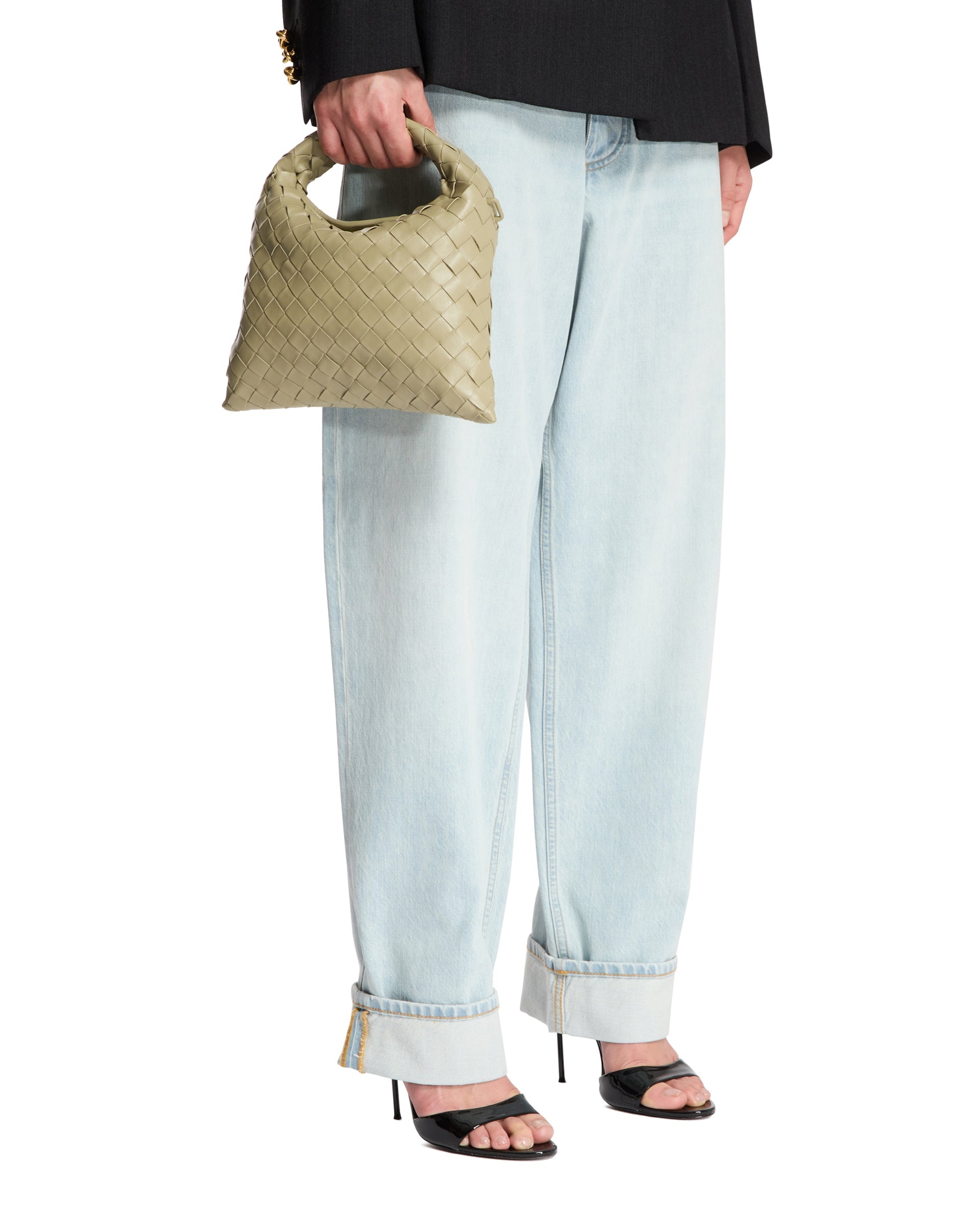 【関税込み】Bottega Veneta グリーン ミニ Hop バッグ グリーン（緑）系 BOTTEGA VENETA HOP(ボッテガヴェネタ ホップ