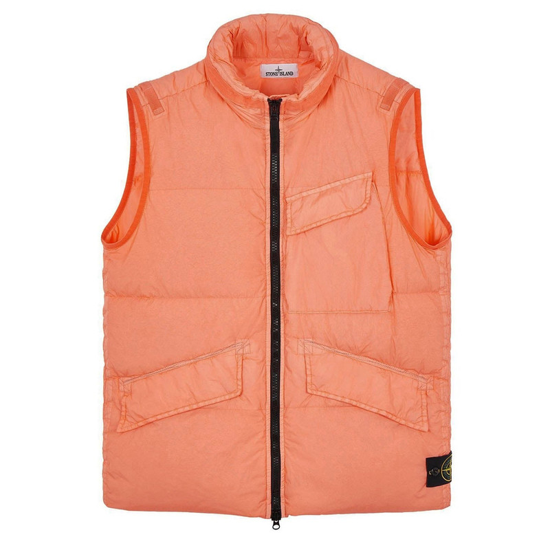 Stone Island Down Vest Orange L - 1