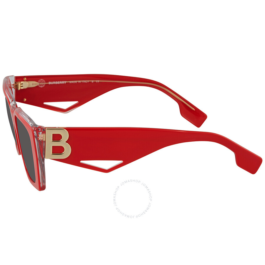 Burberry Dark Grey Rectangular Ladies Sunglasses BE4336 392287 53 - 3