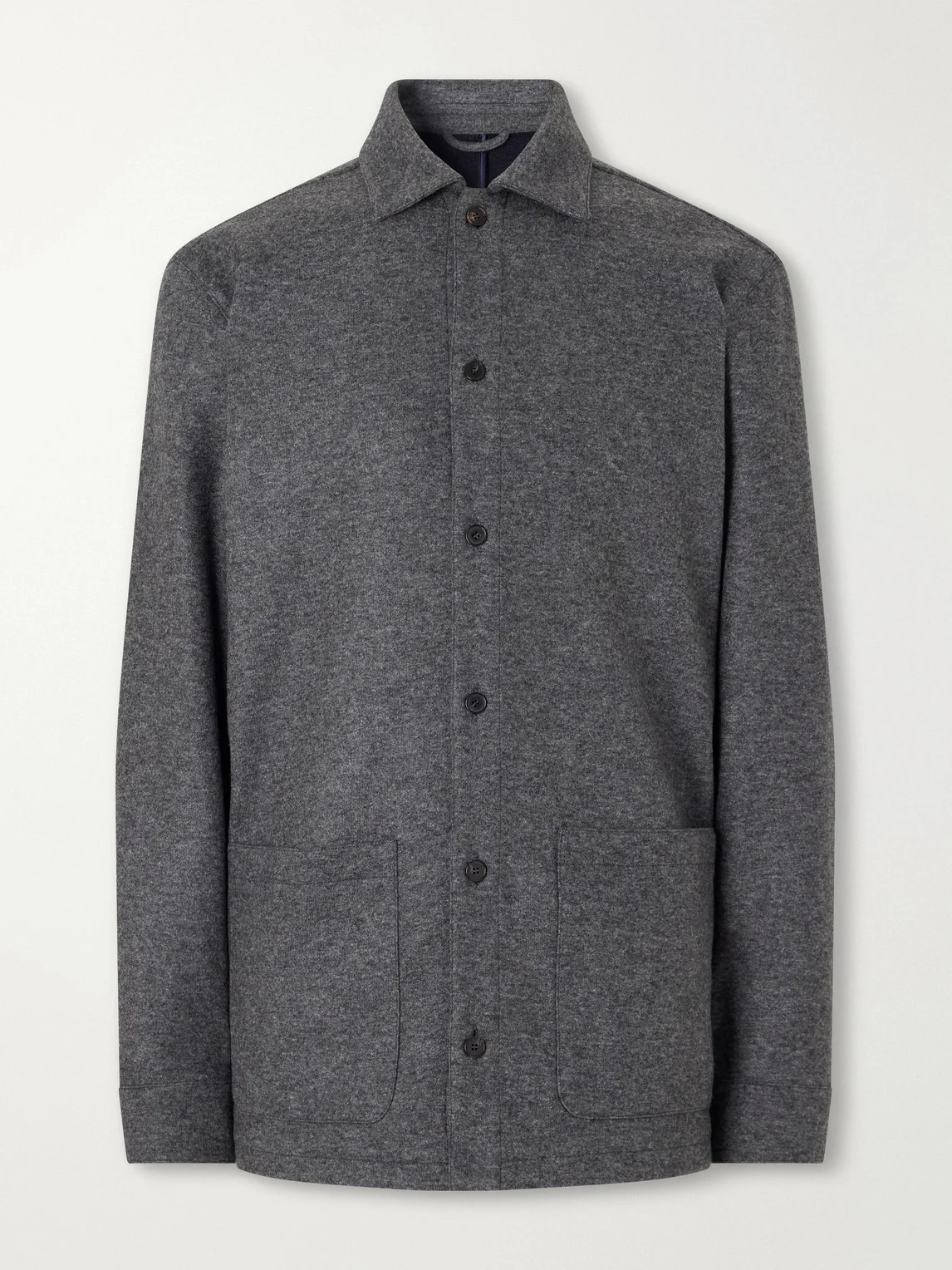 Cashmere-Blend Overshirt - 1