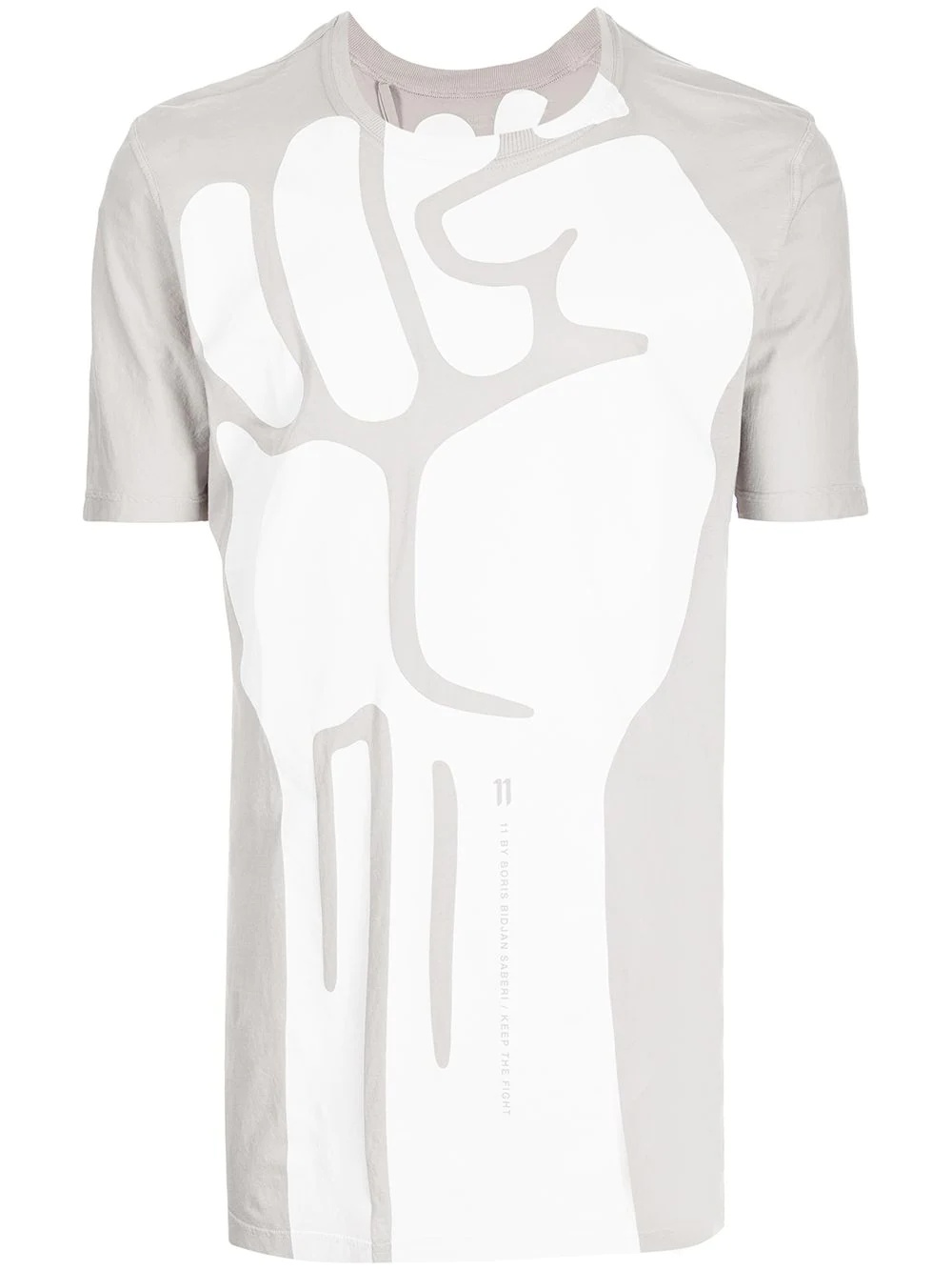 fist-print cotton T-shirt - 1