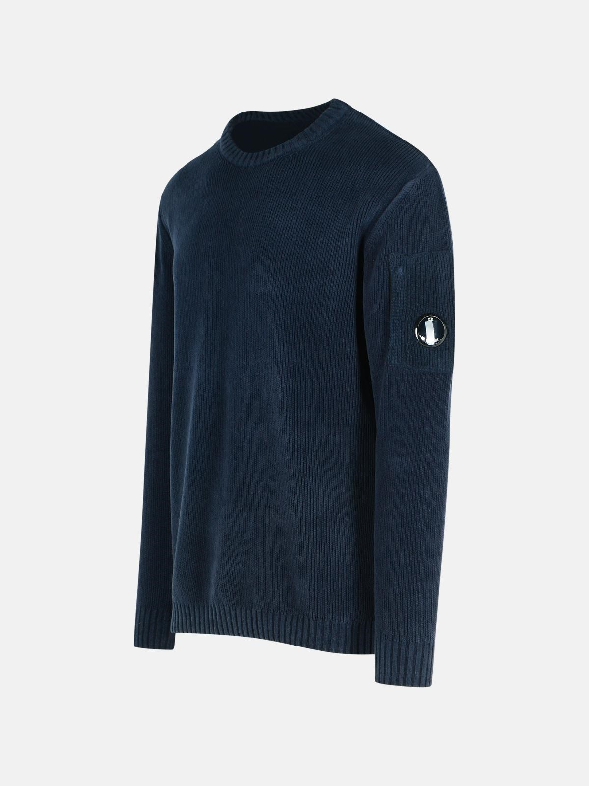 NAVY COTTON SWEATER - 2