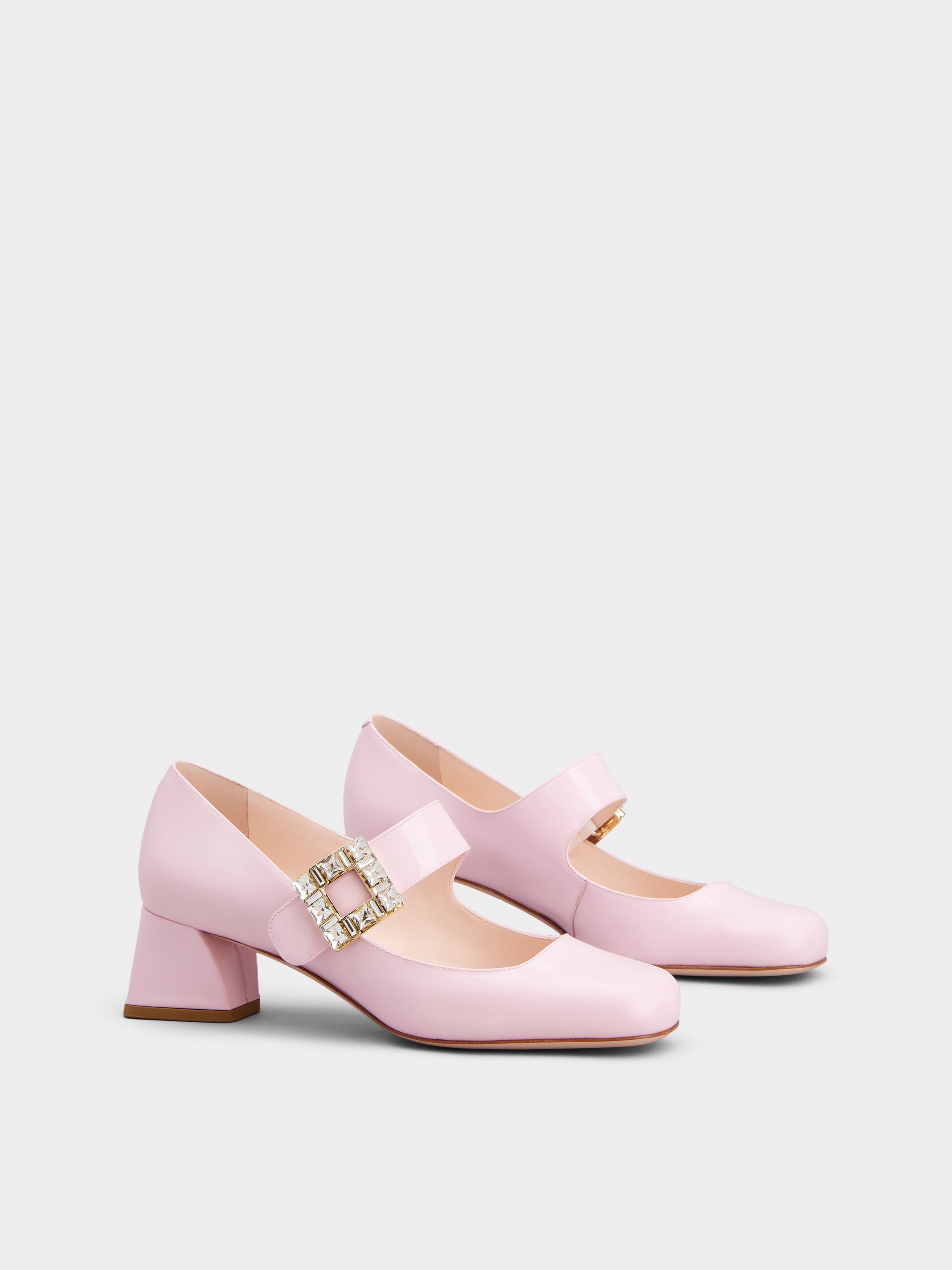 Très Vivier Rhinestone Buckle Babies Pumps - 2