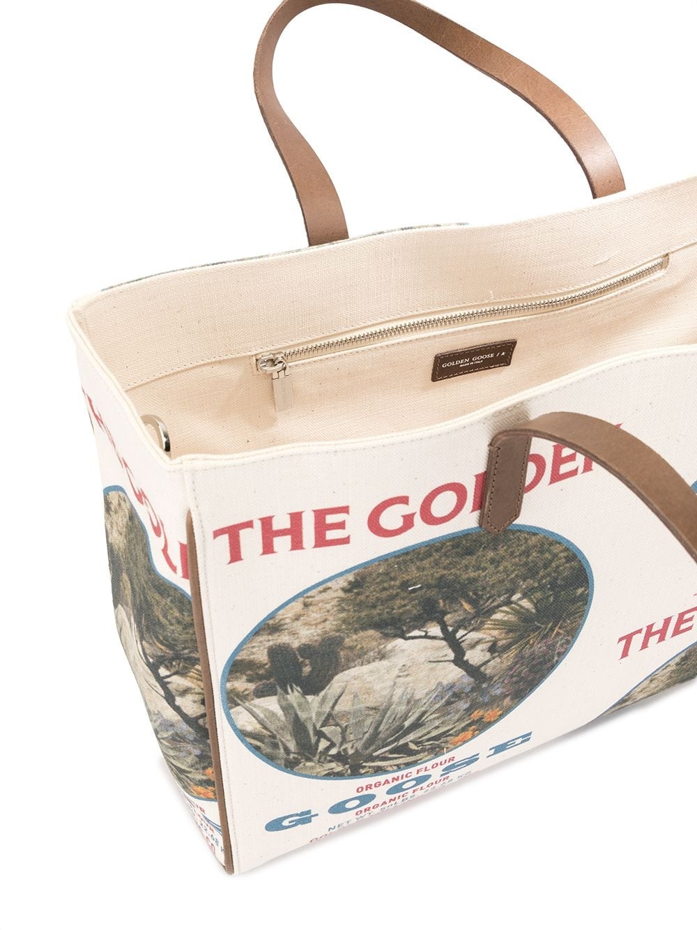 slogan-print California tote - 5