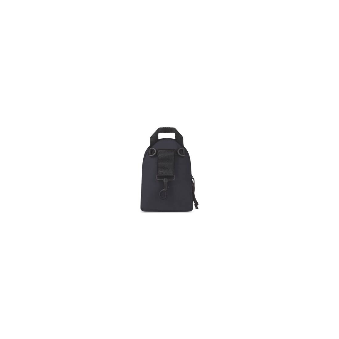 Men's Oversized Mini Backpack in Black - 3