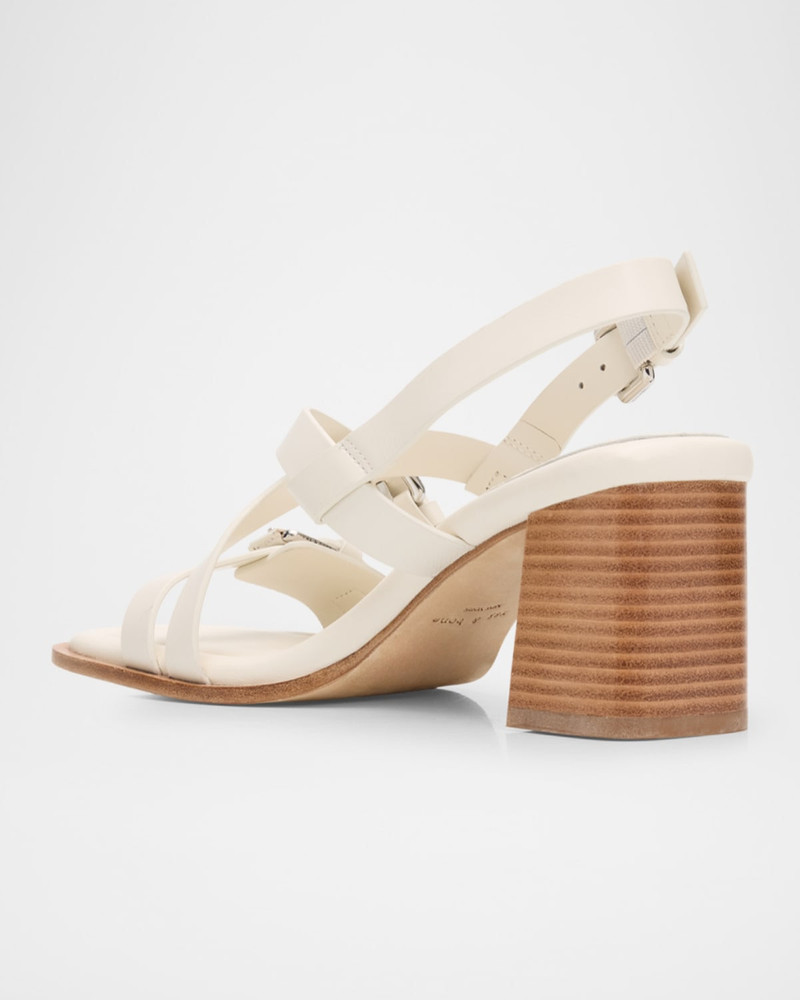 rag & bone Harlow Leather Mid-Heel Slingback Sandals outlook