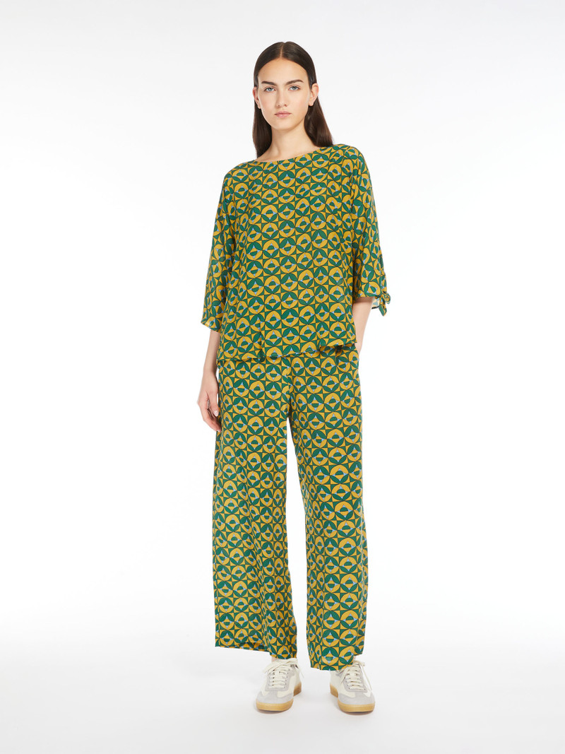 WEEKEND Max Mara ADONE Printed crepe de chine blouse outlook