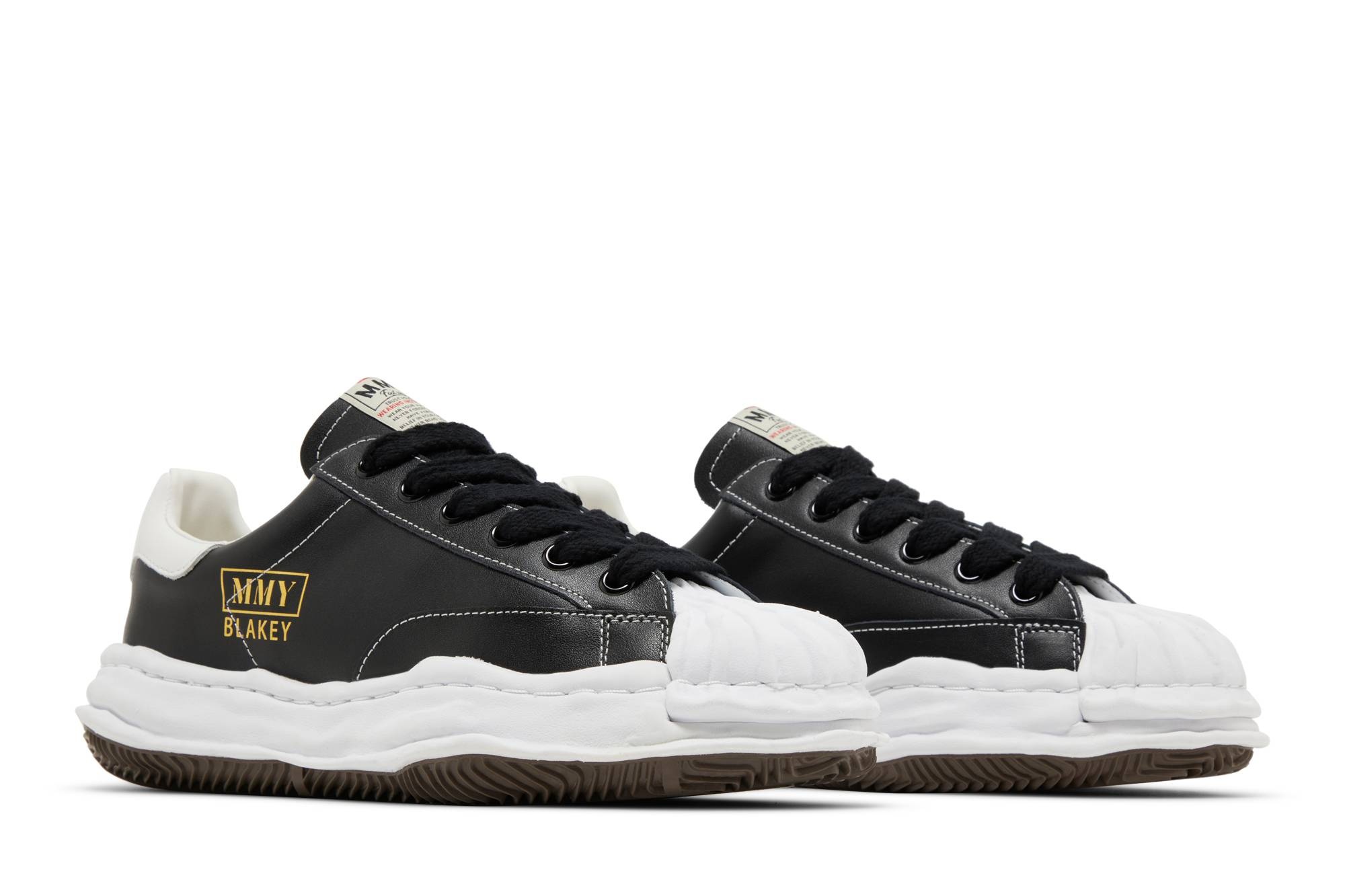 Maison Mihara Yasuhiro Blakey OG Sole Leather Low 'Black White' - 8