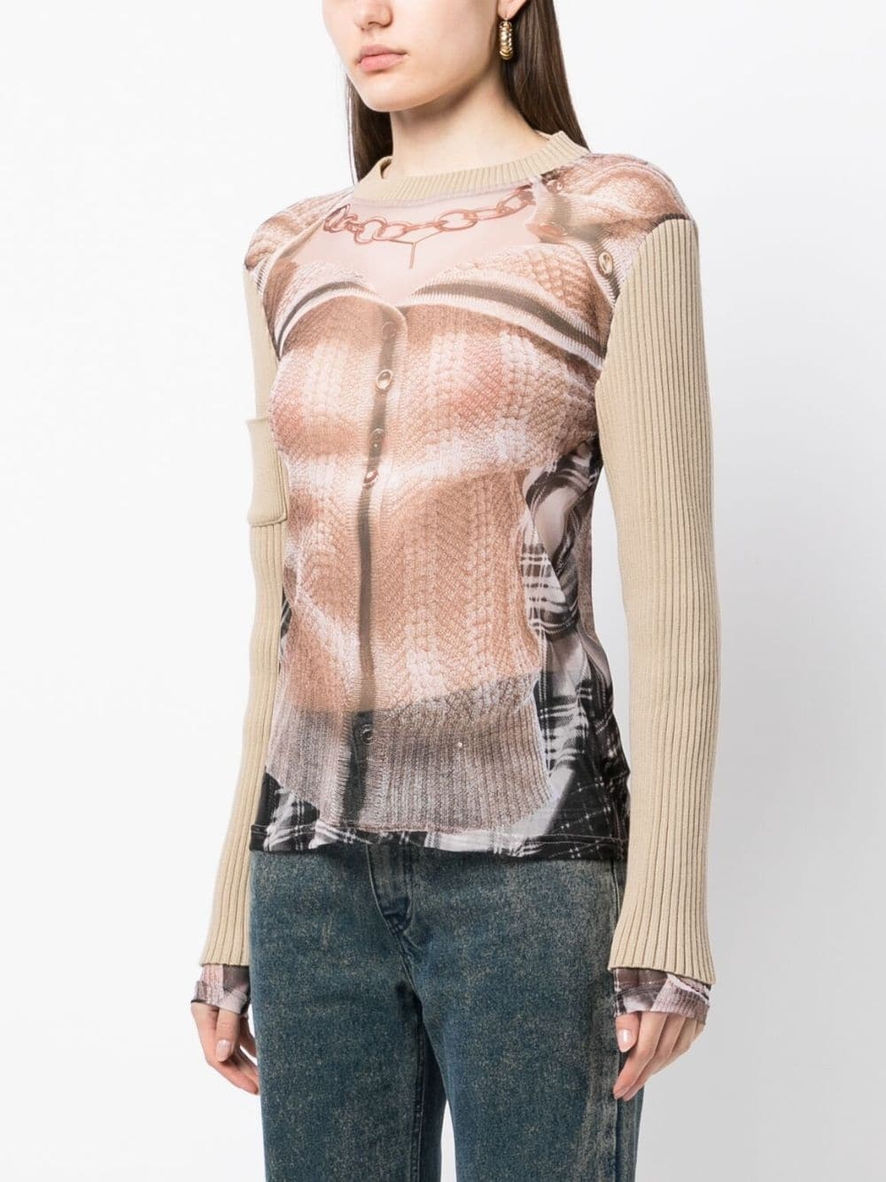x Jean Paul Gaultier Trompe L'Oeil top - 3