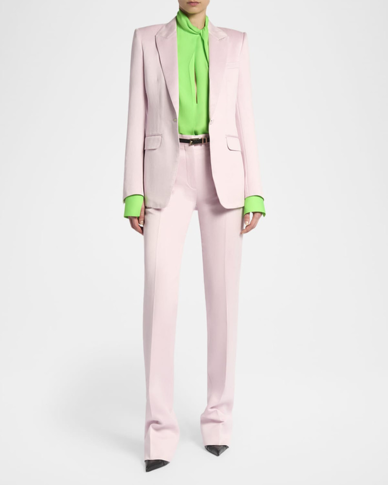 TOM FORD Single-Breasted Silk Blazer Jacket outlook