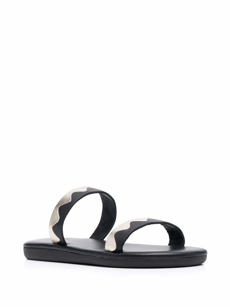 ANCIENT GREEK SANDALS Paralia zigzag-band leather sandals outlook